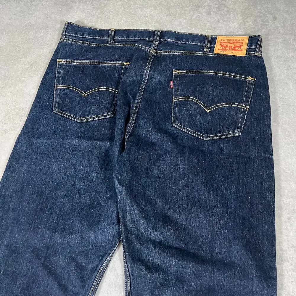 Straight Leg Levi's 505 Classic Fit Jeans Mens Denim Size: 44x36